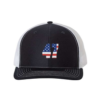 47 Hat - Trump American Flag Patterned 47 Snap-Back