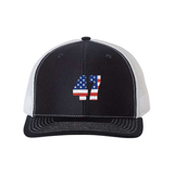 47 Hat - Trump American Flag Patterned 47 Snap-Back