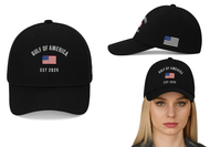 Gulf of America Embroidered Hat Baseball Cap w/ American Flag on Side