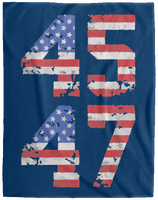 Trump 45-47 Plush Fleece Blanket - 60x80