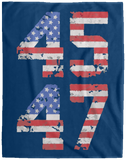 Trump 45-47 Plush Fleece Blanket - 60x80