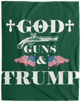 God Guns Trump Plush Fleece Blanket - 60x80