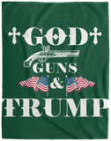 God Guns Trump Plush Fleece Blanket - 60x80