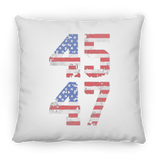 Trump 45-47 Large Square Pillow