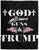 God Guns Trump Plush Fleece Blanket - 60x80