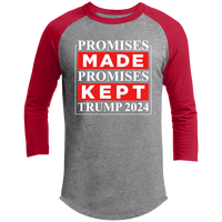 Promises Made Promises Kept Trump 2024  Raglan Sleeve Shirt
