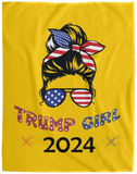 Trump Girl 2024 Plush Fleece Blanket - 60x80