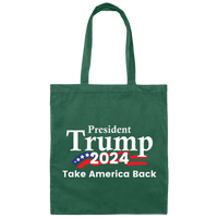 President Trump 2024 Take America Back Canvas Tote Bag