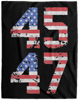 Trump 45-47 Plush Fleece Blanket - 60x80