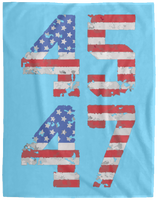 Trump 45-47 Plush Fleece Blanket - 60x80