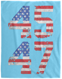 Trump 45-47 Plush Fleece Blanket - 60x80