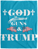 God Guns Trump Plush Fleece Blanket - 60x80