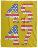 Trump 45-47 Plush Fleece Blanket - 60x80