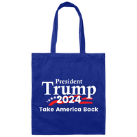 President Trump 2024 Take America Back Canvas Tote Bag