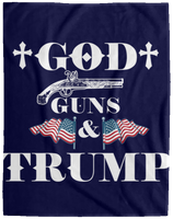 God Guns Trump Plush Fleece Blanket - 60x80
