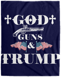 God Guns Trump Plush Fleece Blanket - 60x80