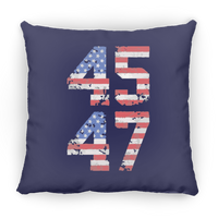 Trump 45-47 Large Square Pillow