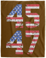 Trump 45-47 Plush Fleece Blanket - 60x80