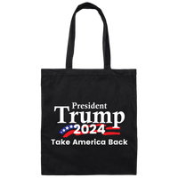 President Trump 2024 Take America Back Canvas Tote Bag