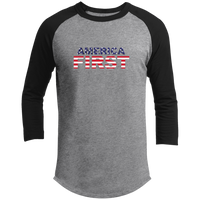 America First Raglan Sleeve Shirt - Trump 2024