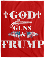 God Guns Trump Plush Fleece Blanket - 60x80