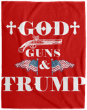 God Guns Trump Plush Fleece Blanket - 60x80