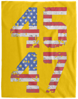Trump 45-47 Plush Fleece Blanket - 60x80