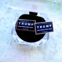 Trump 'Make America Great Again' Cufflinks in Blue - 3/4 inch: Sophisticated Support at Your Sleeves
