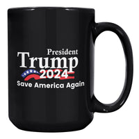 President Trump Save America Black Mug