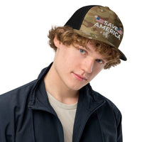 Save America Flag Embroidered trucker cap