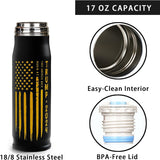 Trump 2024 Insulated Bullet Tumbler Yellow Gold Flag
