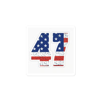 47 American Flag Trump Sticker