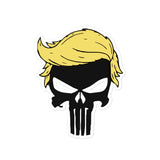 Trump Hair Punisher Hero Sticker Dark