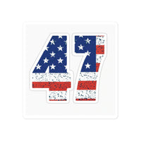 47 American Flag Trump Sticker