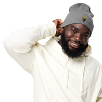 maroon punisher Organic ribbed beanie