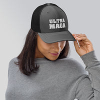 Ultra MAGA White Letters Trucker Cap