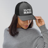 Ultra MAGA White Letters Trucker Cap