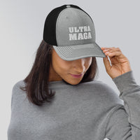 Ultra MAGA White Letters Trucker Cap
