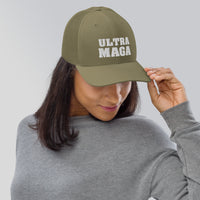 Ultra MAGA White Letters Trucker Cap