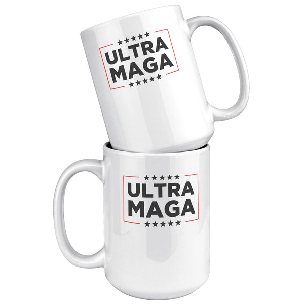 ultra maga white 15oz coffee mug