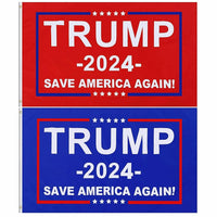 2 Pack - Save America Again Trump 2024  Flag Set
