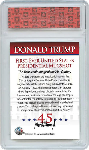 graded trump card Limited Edition Donald Trump Mugshot Collector Trading Card