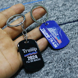 kapitomanio 5pcs Trump 2024 Keychains, President Trump 2024 I'll Be Back Take American Back Save American Again Keychain for Supporters Gifts