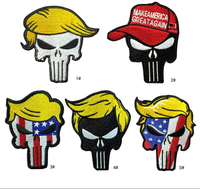 Trump Sew/Iron on Embroidered Patches Pack of 5