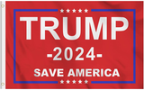 Trump 2024 Flag Save America Flag 3 x 5 Ft with 2 Brass Grommets for President 2024 Indoor Outdoor Decoration,Red