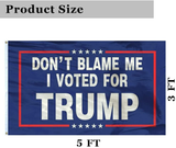 Dont Blame Me I Voted For Trump Flag Take America Back Flag, 2 Pack Trump 2024 Flag perfect for President Re-elect Trump Outdoor Indoor Decor