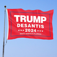 Trump Desantis 2024 Make America Florida Flag 3×5 Ft with 2 Grommets for Indoor and Outdoor Decor.