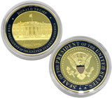 5 Pack Donald Trump Gold Plated Seal of The President Commemorative Coin Set