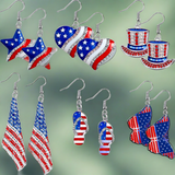 6 Pairs American Flag Earrings 4th of July Earrings Patriotic Star 