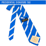 Donald J. Trump Signature Neck Ties | Gold Backing with Gold Embroidery Stitching | Long and Wide | 100% Woven Silk